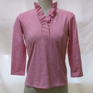 J. McLaughlin "Durham" Catalina Cloth Ruffled Top